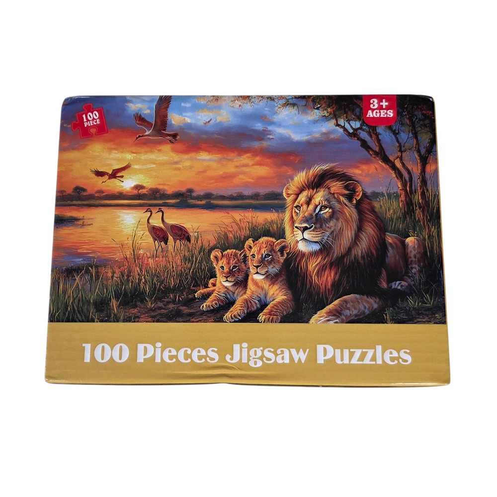 🔥4/$20 Lions Jigsaw Puzzle NEW -100 Pieces (15 X 10.6 Inches) *AGES 3 & UP*